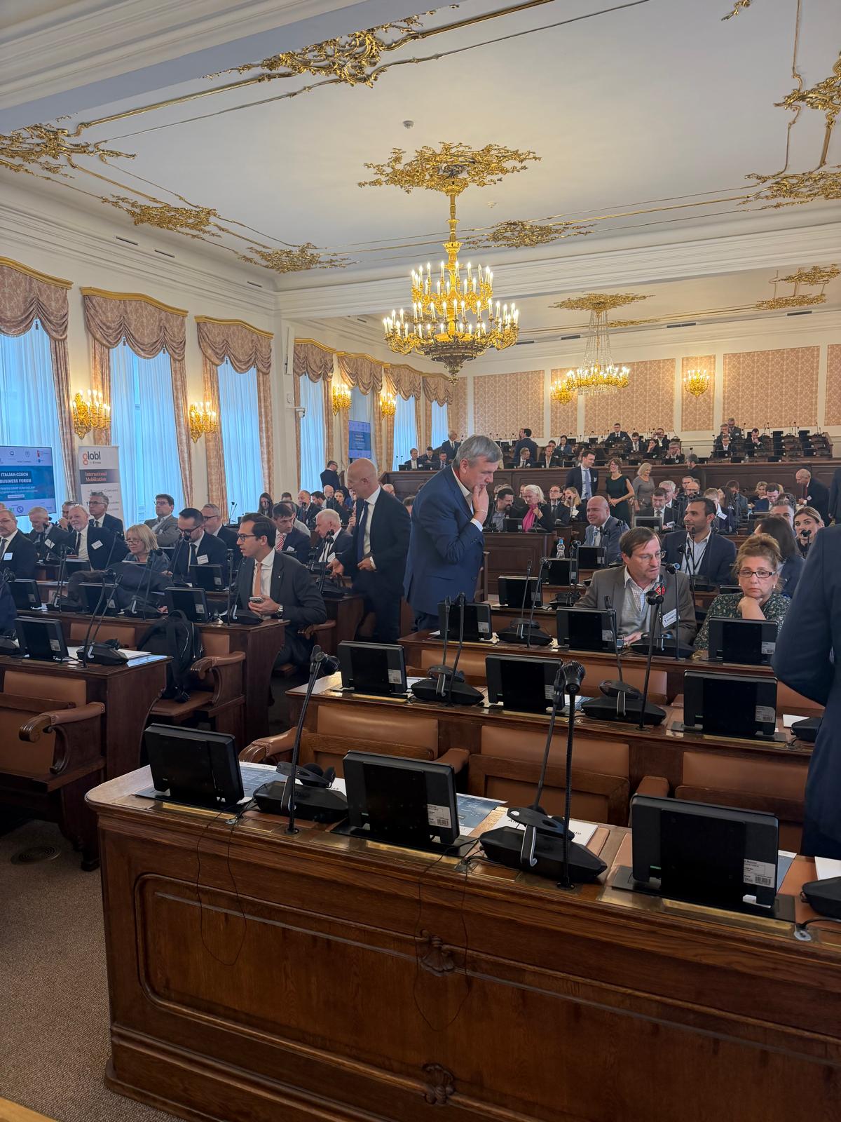 La sala della Camera dei Deputati della Repubblica Ceca