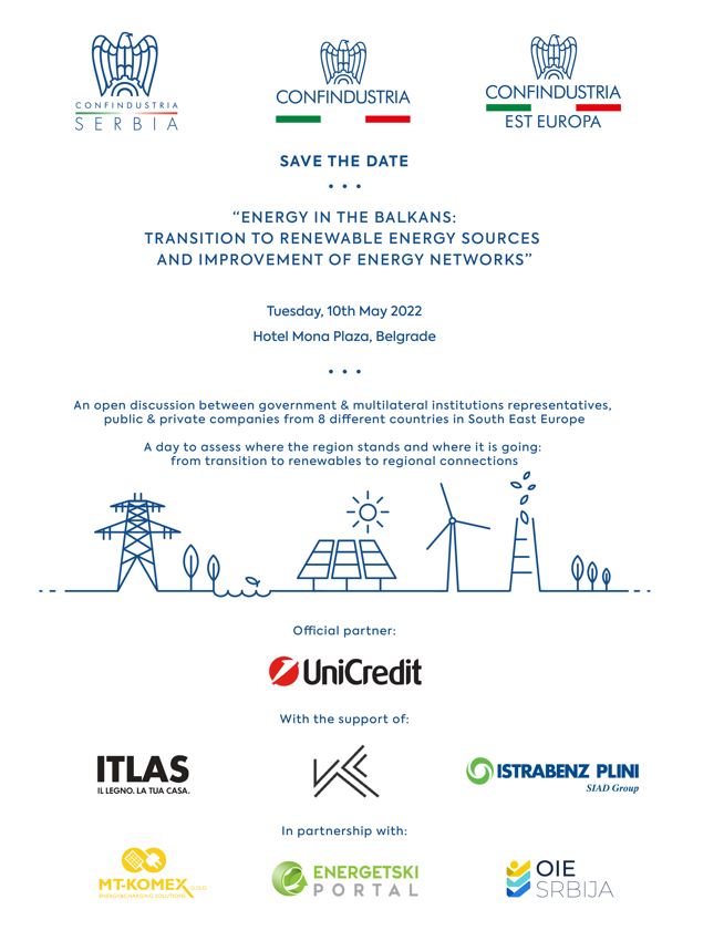 Conferenza “Energia e Balcani: transizione verso le rinnovabili e miglioramento dei collegamenti energetici”