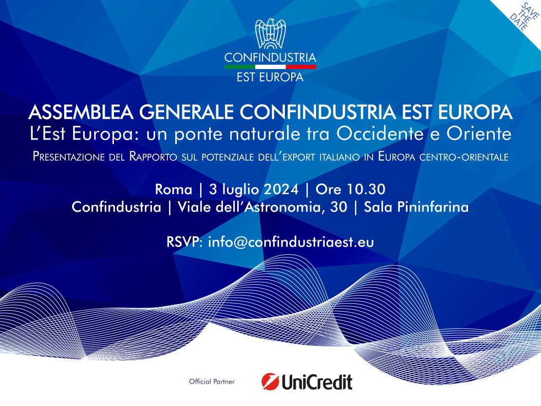 Save The Date: Assemblea Generale di Confindustria Est Europa