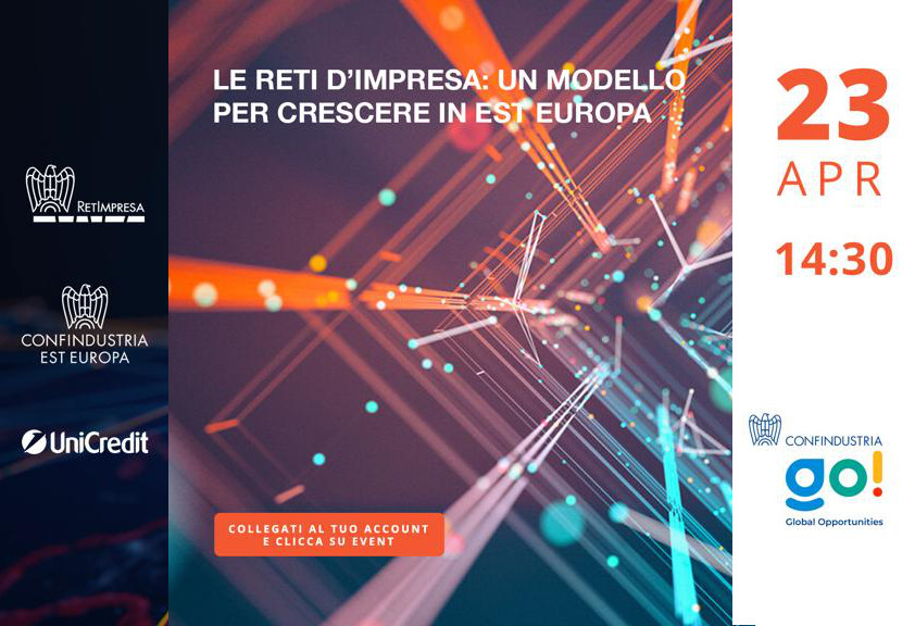 Webinar: “Le reti d’Impresa: un modello per crescere in Est Europa”.