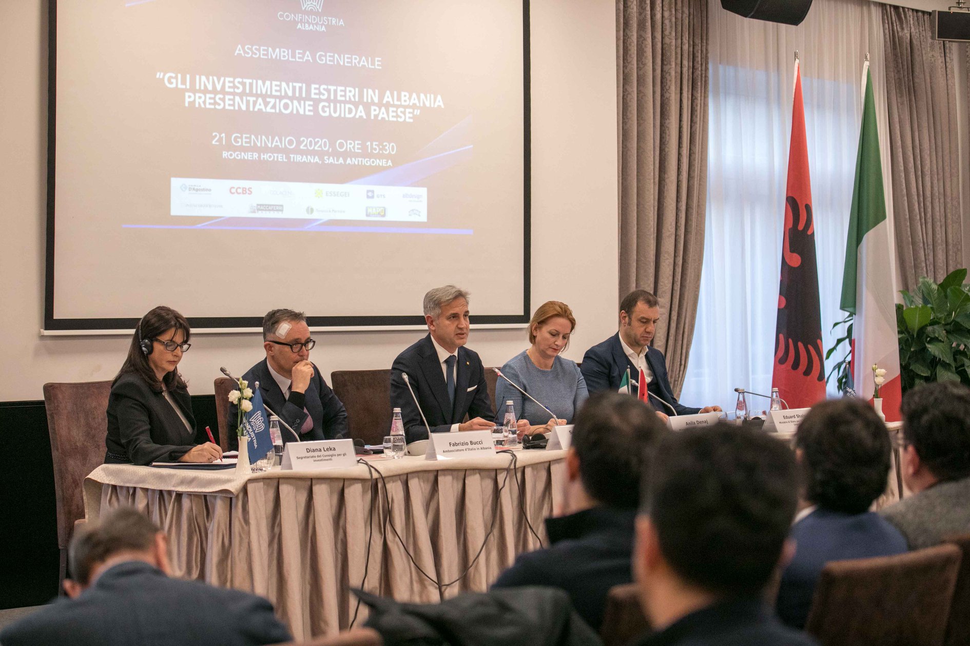 Assemblea Generale Confindustria Albania, “Gli investimenti esteri in Albania. Presentazione Guida Paese”, 21 gennaio 2020.